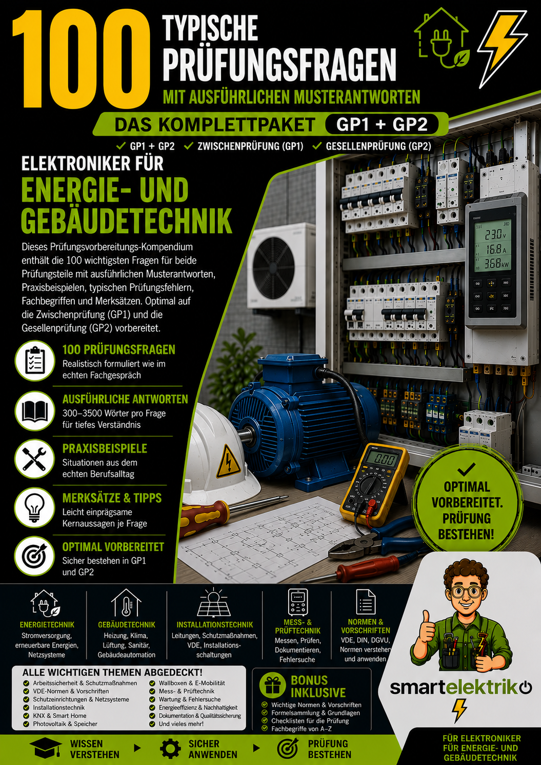 100 Typische Prüfungsfragen  GP1 +  GP2  Elektroniker für Energy und Gebäudetechnik