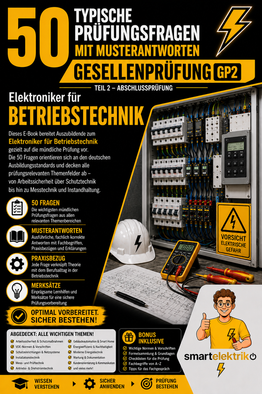 50-Typische-Prüfungsfragen - Gesellenprüfung (GP2)- Elektroniker für Betriebstechnik