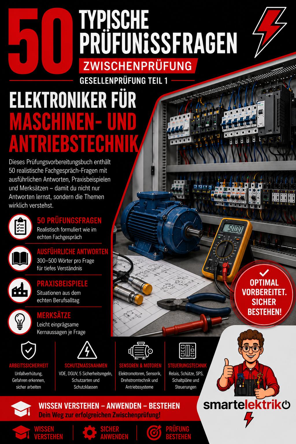 50-Typische-Prüfungsfragen - Gesellenprüfung (GP1)  für Elektroniker für Maschinen- und Antriebstechnik